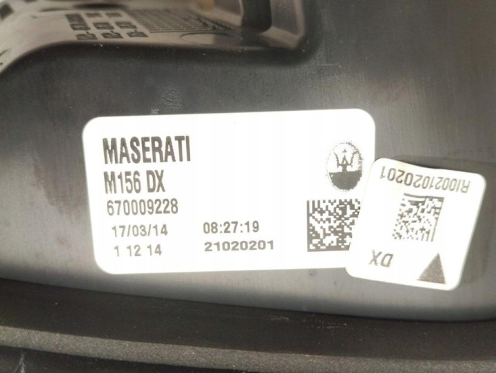 MASERATI QUATTROPORTE 2014 PHARES ARRIÈRE COUVERCLES DE COFFRE COUVERCLES DE COFFRE