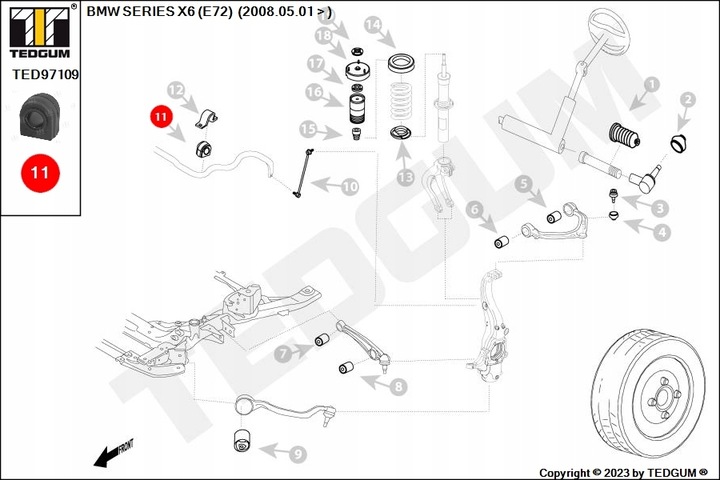 GOMA STAB. BMW P. E70 06- 13 WEW. 27MM 