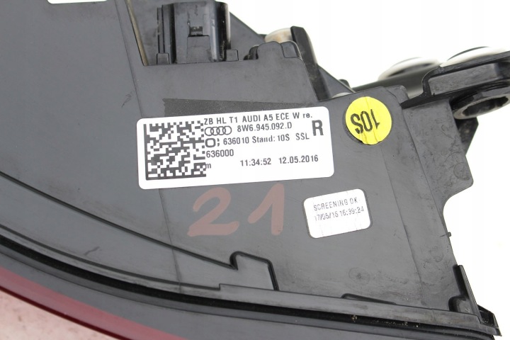 AUDI A5 CABRIO 8W F5 PHARE ARRIÈRE FEUX ARRIÈRE 8W6945091D 8W6945092D 8W6945093B