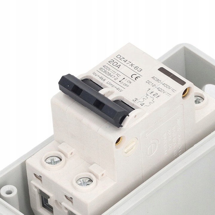DC MINIATUROWY WYACZNIK 2P 20A DC12V 400V AC90–400V ODACZANIE 9J