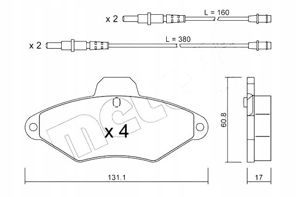 METELLI 22-0144-0 KIT PLAQUETTES FREINS FREINS DISQUE