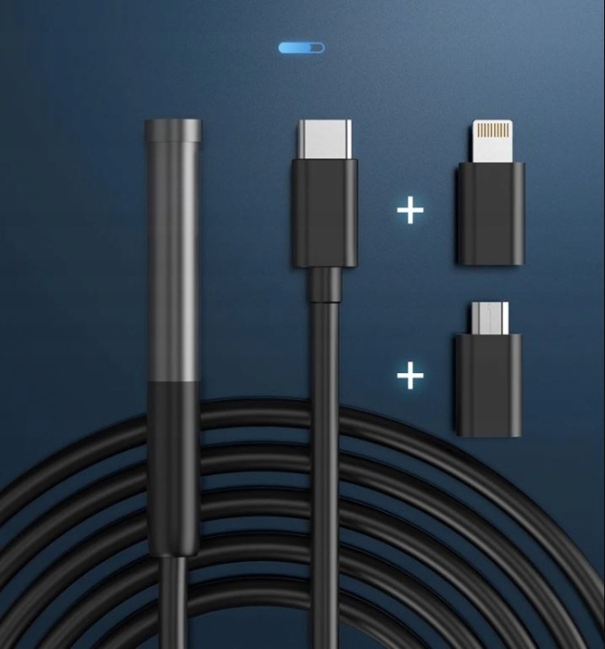 CAMÉRA INSPEKCYJNA DUO ENDOSKOP RIGIDE VERS TÉLÉPHONE 2M 7LED 2XFHD WIFI