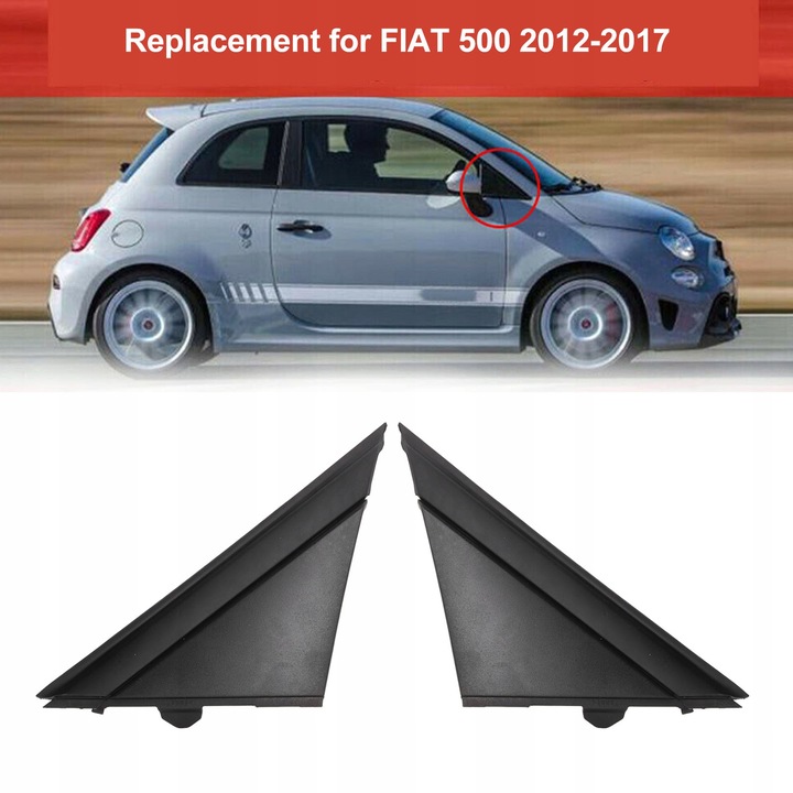 2 PIEZAS TRAGALUZ ESPEJOS PARA FIAT 500 2012-2017 