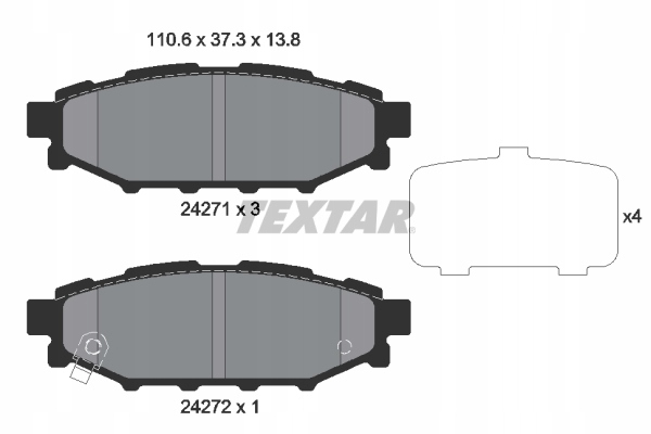 TEXTAR 2427101 ZAPATAS DE FRENADO 