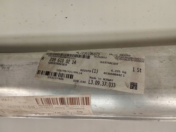 MERCEDES CLK W209 C209 A209 POUTRE PARE-CHOCS ARRIÈRE ARRIÈRE 2002-