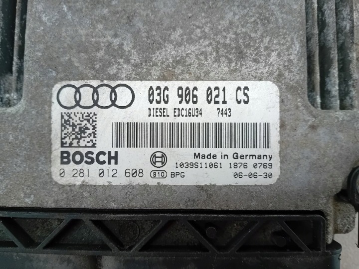 ORDINATEUR CONTRÔLEUR AUDI A3 8P1 03G906021CS 0281012608 1.9 TDI