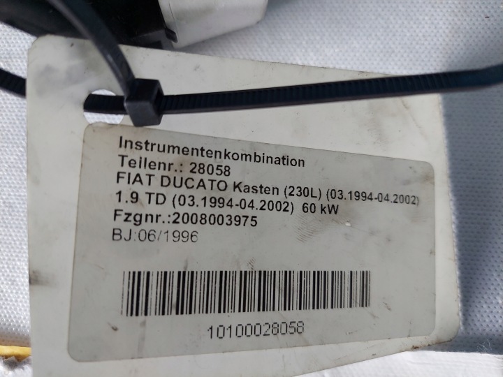 COMPTEUR TABLEAU DE BORD EUROPE 6047240050 FIAT DUCATO 2 II 1.9 TD 90 KM 94-06