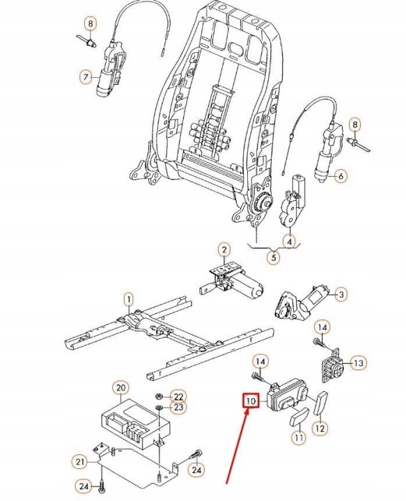 COMMUTATEUR RÉGLAGES PODLUZNEJ VAG AUDI R8 TT EOS ORIGINAL
