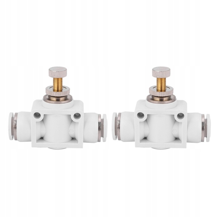 2 PCS BLANC SOUPAPE KONTROLI VITESSE AIR RACCORD RAPIDE RACCORD 3K