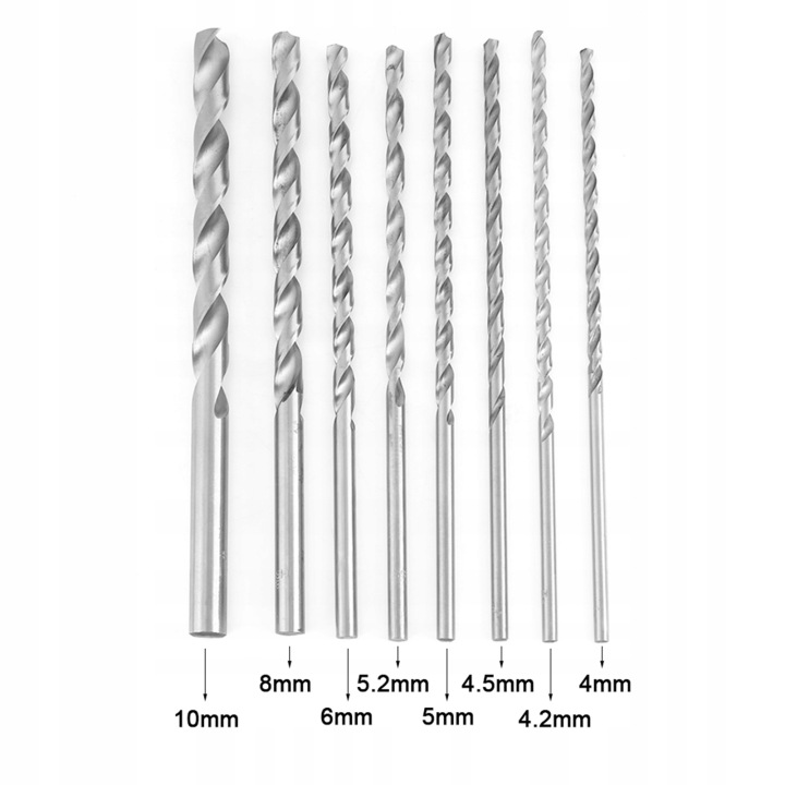 8 PIÈCES TRÈS LONG WIERTLO KRETE AVEC ACIER SZYBKOTNACEJ AVEC PROSTYM 2A