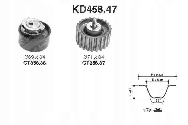 SET BELT VALVE CONTROL SYSTEM SNR KD458.47 