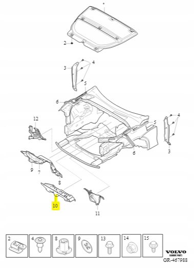 PANEL PARTICION DEL MOTOR VOLVO 32338463 