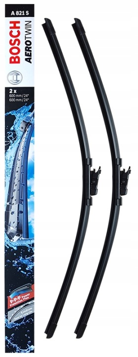 POIGNÉE ESSUIE-GLACES 2PCS A821S AEROTWIN 600MM VW AM NIEZBEDNIK KOLIZJA #21