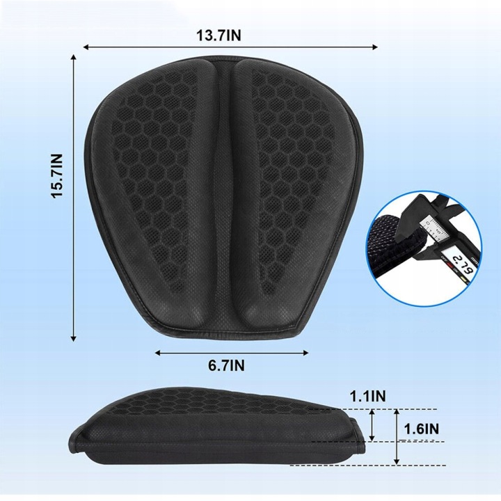 TAPIS GEL SIÈGES MOTOCYCLETTE COUSSIN REVÊTEMENT GEL COUSSIN 40*36CM
