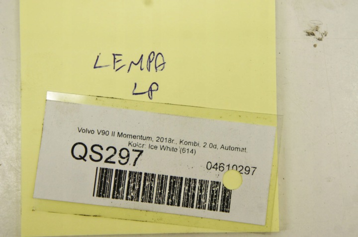 QS297 VOLVO V90 16- PHARE PROJECTEUR GAUCHE AVANT 32228682