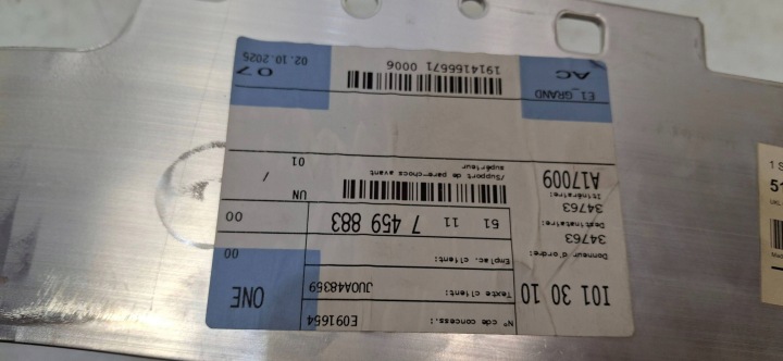 POUTRE RENFORCEMENT PARE-CHOCS AVANT BMW 1 F40 7459883 NEUF