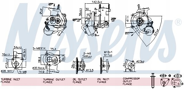 TURBINA FIAT FORD LANCIA OPEL 1.3 JTD / 1.3 CDTI / 1.3 16V MULTIJET 