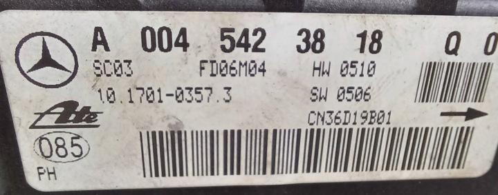 MERCEDES ML W164 CAPTEUR ACCÉLÉRATION EPS A0045423818