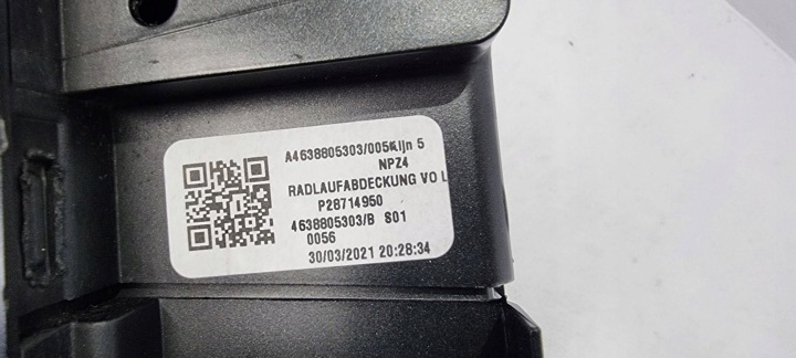 MOULURE GARDE-BOUE GAUCHE AVANT AVANT MERCEDES G W463 AMG 2ND GEN 2022 056