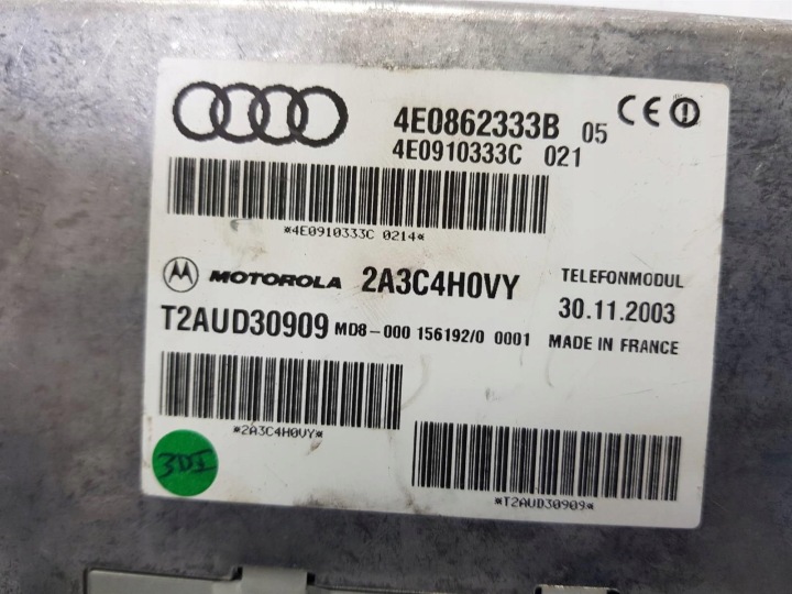 AUDI A8 D3 CONTRÔLEUR MODULE TÉLÉPHONE 4E0862333B