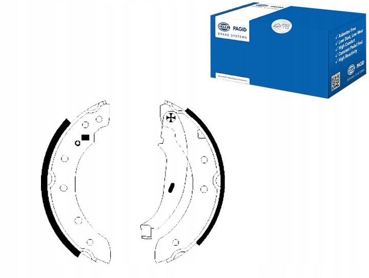 ZAPATAS DE TAMBOR DE FRENADO HELLA PAGID 4241J1 4241J5 4251J5 