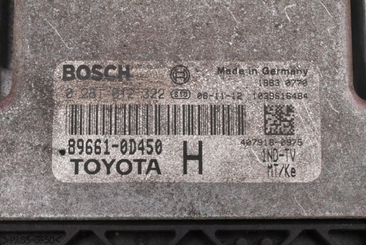 CONTRÔLEUR MOTEUR 89661-0D450 0281012322 TOYOTA YARIS 2 II 1.4 D-4D 90 KM