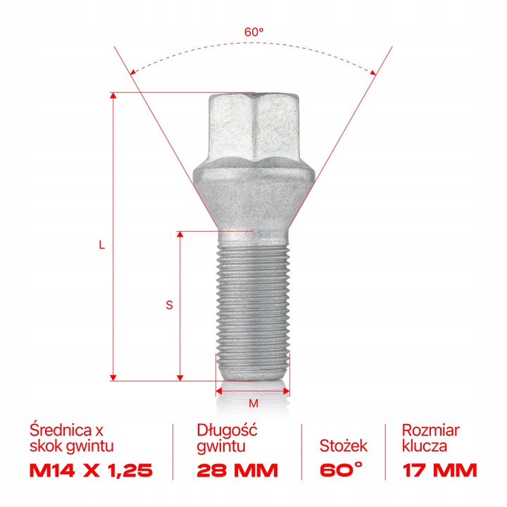 PERNO PARA DISCOS KOL BMW 6 SERIES (F06, F12, F13) 