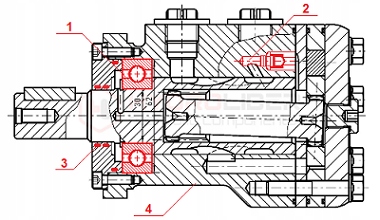 MOTOR HIDRÁULICO BMR50 800OBR 6,4KW 25 REBAK ROZRZUTNIK NAWOZU C330 C360 