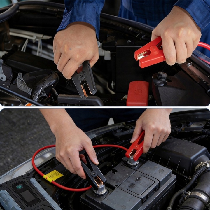 DÉMARREUR AUTOMOBILE 8000MAH 12V 10L ESSENCE DIESEL LAMPE DE POCHE 400LM