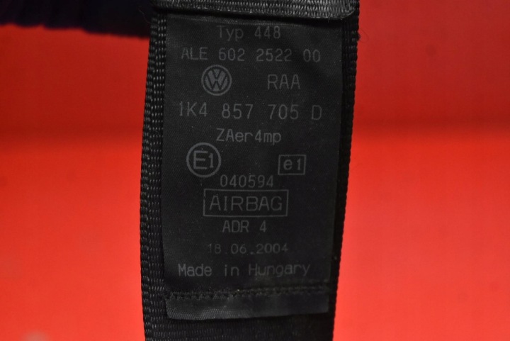 CEINTURE DE SÉCURITÉ GAUCHE AVANT EUROPE 1K4857705D VW GOLF 5 V 03-09