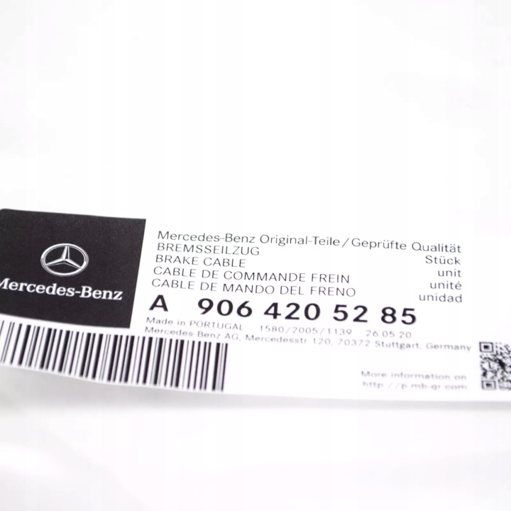 MERCEDES-BENZ SPRINTER 906 AVANT CÂBLE FREINS STATIONNEMENT A9064205285