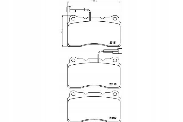 ZAPATAS DE FRENADO ALFA P. 159- 166- BRERA- SPIDER 2 SENSORES - 07 PATRZ KATALOG 