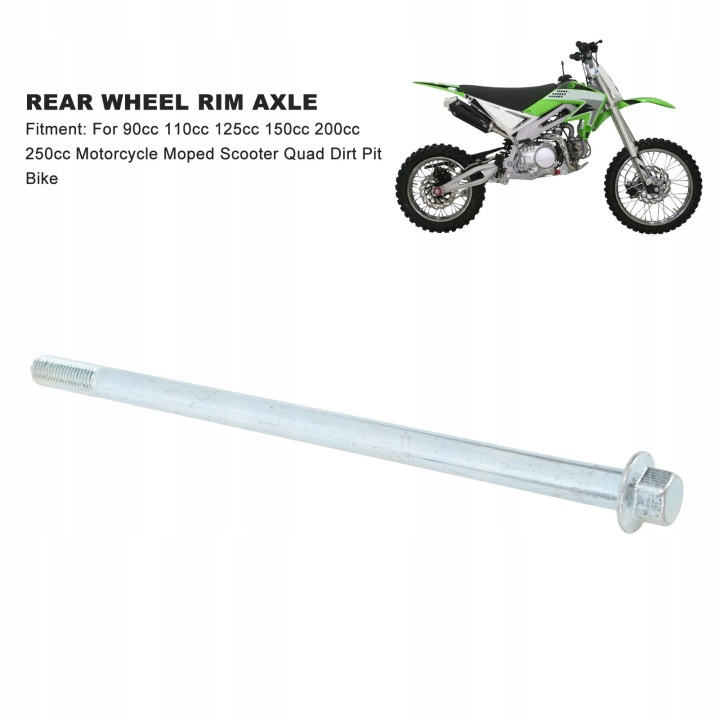 JANTE ARRIÈRE ROUES AXE M10 195MM POUR 90CC 110CC