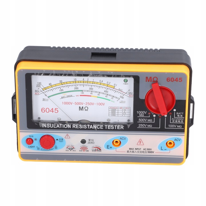 TY6045 TESTEUR REZYSTANCJI IZOLACJI PORTABLE