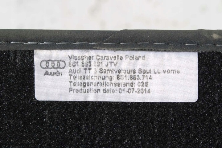 AUDI TT TAPIS DE SOL ESSUIE-GLACES PLANCHERS S-LINE 8S1863691 8S1 863 691 8S JTV