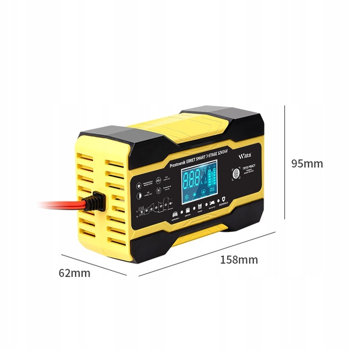 RECTIFICADOR AUTÓMATA DISPOSITIVO DE CARGA CON FUNCIÓN NAPRAWY 12V 24V 10A 5A 