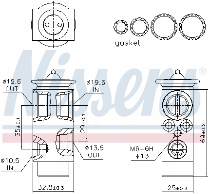 VÁLVULA DE EXPANSIÓN ACONDICIONAMIENTO ** FIRST FIT ** NISSENS 999323 