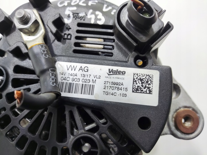 ALTERNATEUR VOLKSWAGEN GOLF VII 1.2 TSI 04C903023M 2012-2016