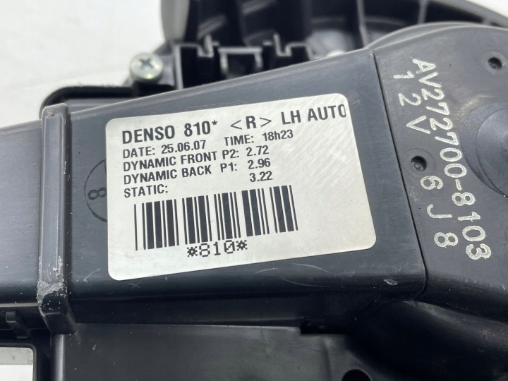 TOYOTA AURIS 150 2007 VENTILATEUR CONDUIT D'AIR AV2727008103