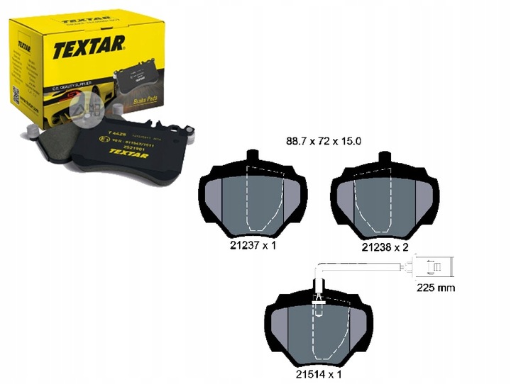 TEXTAR ZAPATAS DE FRENADO LAND ROVER PARTE TRASERA DISCOVERY 94-/DEFENDER 98-16 