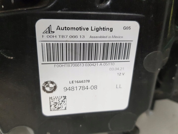 BMW X5 G05 PHARE DROITE AVANT AVANT PROJECTEUR COMPLET LED 9481784