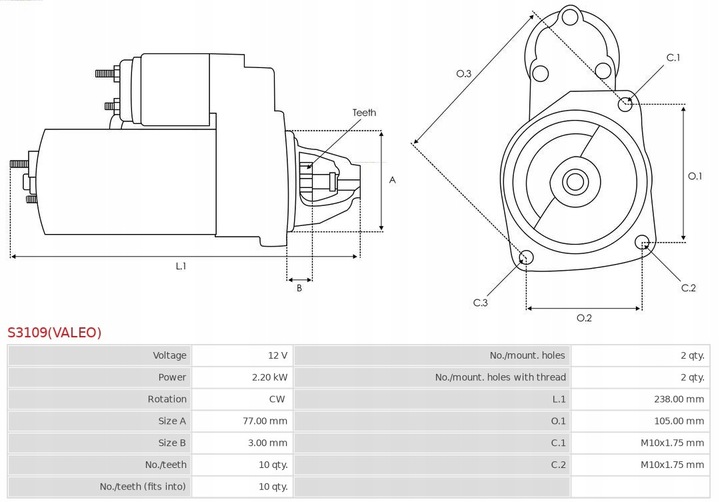 AUTOSTARTER ARRANCADOR OEM VALEO 