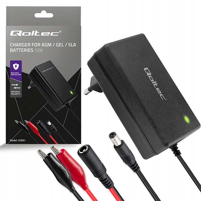 QOLTEC AUTOMATIQUE CHARGEUR VERS BATTERIE AGM GEL STD CHARGEUR 12V