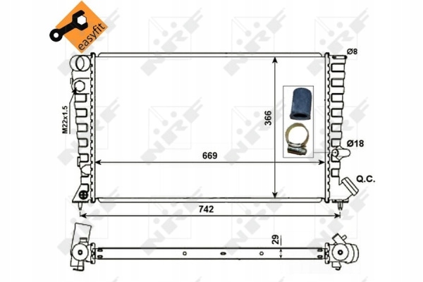 RADIATEUR MOTEUR CITROEN BERLINGO XSARA PEUGEOT 3