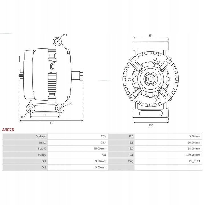 ALTERNADOR AS-PL A3078 