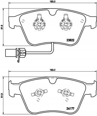 ZAPATAS DE FRENADO PARTE DELANTERA BREMBO 