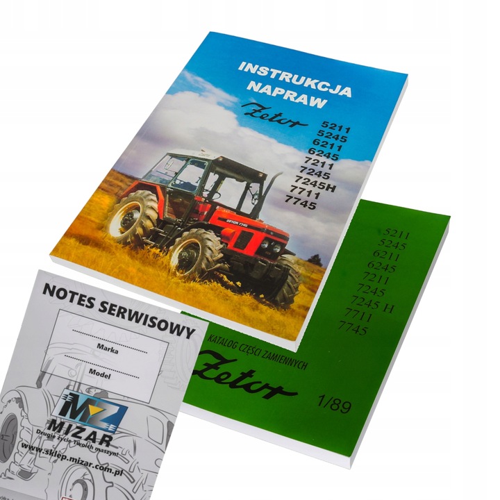 MANUAL REPARACIÓN + KATALOG PIEZAS DE REPUESTO ZETOR 5211-7745 