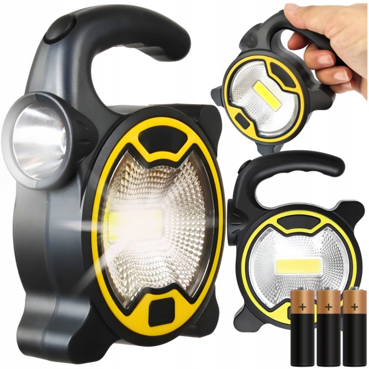 PUISSANT LAMPE DE POCHE PHARE ATELIER LED PHARES ANTIBROUILLARD AMPOULE COB AVEC ÉTRIER DE FIXATION BATTERIES