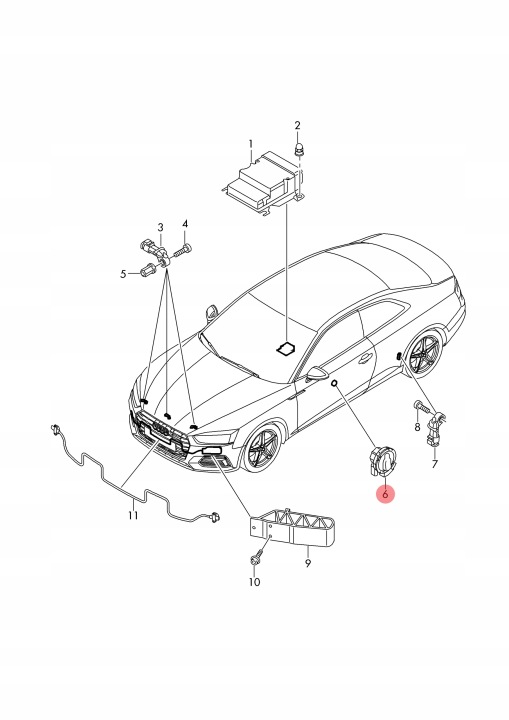 AUDI, ŠKODA, VOLKSWAGEN CAPTEUR COUP DE COLLISION 4M0955557A