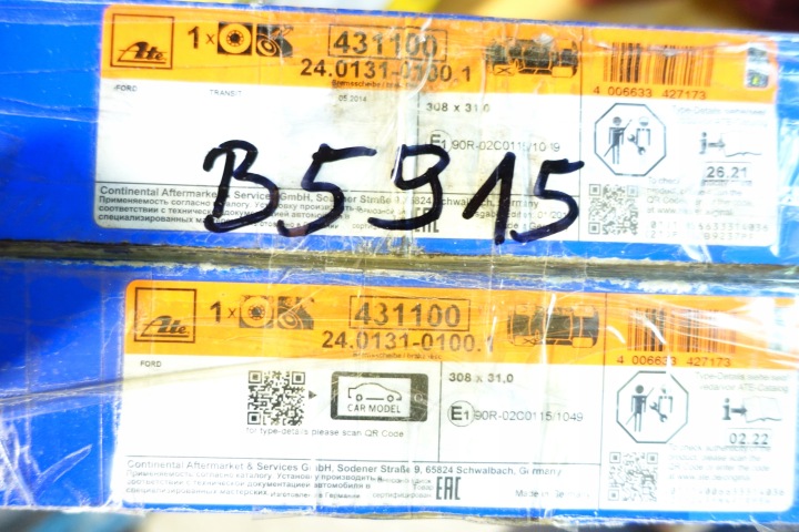 FORD TRANSIT V363 DISQUES AVANT 308MM ATE 24.0131-0100.1 1812200